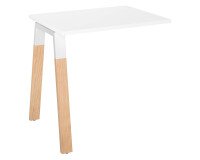 Retour bureau L 80 x P 60 cm, piétement métal et bois - Arch