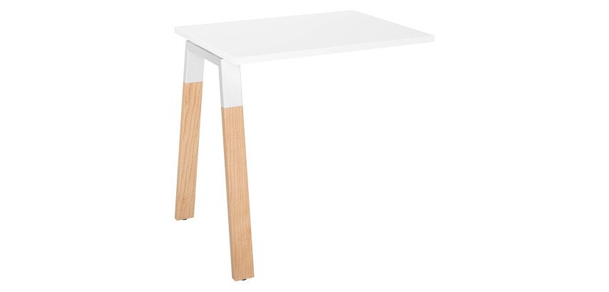 Retour pour bureau Ecla Métal-Bois de profondeur 80 cm