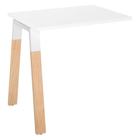 Extensión Blanca 80 x 60 para mesa recta Ecla Pata metal y madera