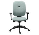 Chaise de bureau ALIA - dossier tissu - mécansime synchrone - avec ou sans accoudoirs - dossier réglable en hauteur