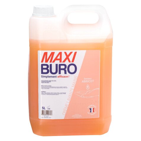 Crème lavante mains - parfum abricot - bidon de 5 L- Maxiburo
