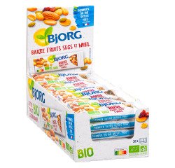 Barre fruits secs et miel sans gluten Bio Bjorg - 25 g