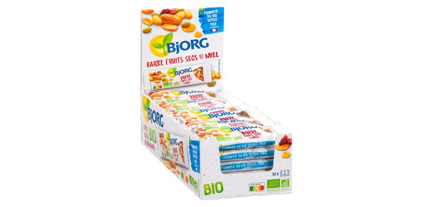Barre fruits secs et miel sans gluten Bio Bjorg - 25 g