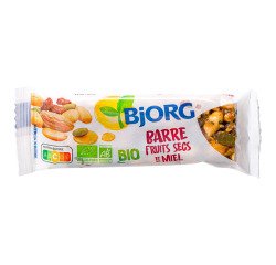 Barre fruits secs et miel sans gluten Bio Bjorg - 25 g