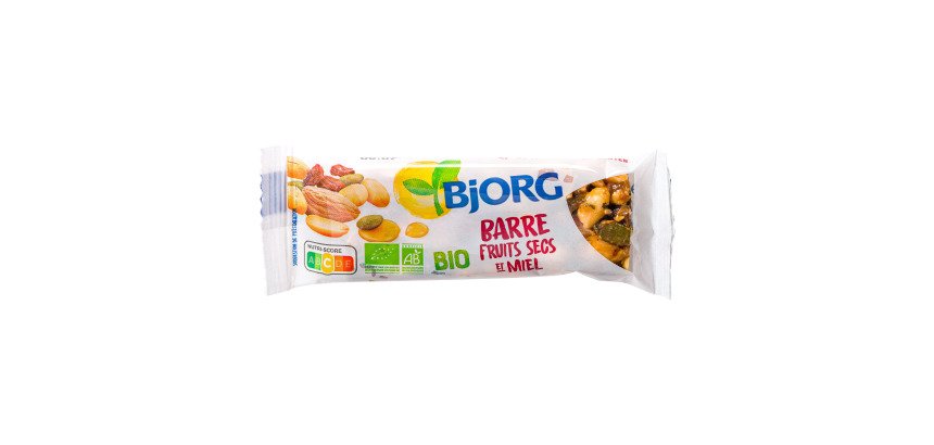 Barre fruits secs et miel sans gluten Bio Bjorg - 25 g
