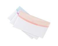 Sobres plásticos portafolios formato chequera Color Dream colores pasteles surtidos Pack de 6 