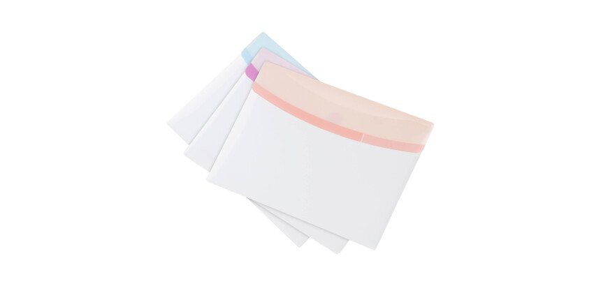 Sobres plásticos portafolios A5 Color Dream colores pasteles surtidos Pack de 6 