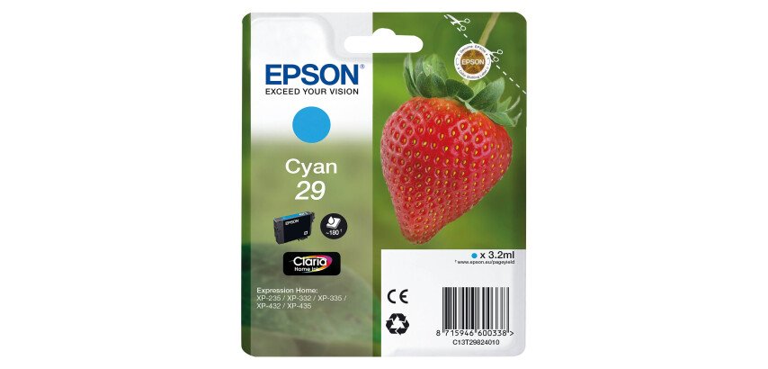 Epson 29 cartuchos originales Colores separados cian, magenta, amarillo (180 páginas) 