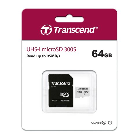 Tarjeta de memoria 64 Gb Transcend Micro SD Class 10