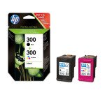 HP 300+300 Pack 2 cartuchos original negro + tricolor (200 + 3 x 165 páginas)