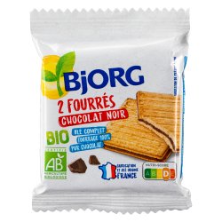 Fourrés chocolat noir Bio Bjorg x 2 - Étui de 50 g