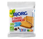 2 biscuits fourrés au chocolat noir Bjorg - 50 g