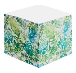 Cubo de notas encolados Bruneau 90 x 90 mm - Bloque de 600 hojas