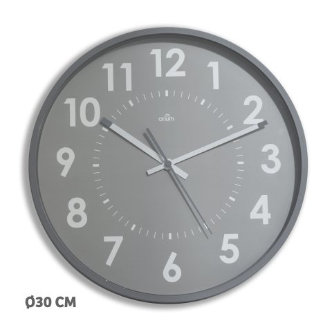 Reloj de pared Gris Ø 30 cm - Cuarzo
