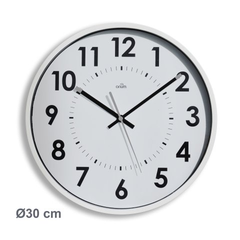 Reloj de pared Blanco Ø 30 cm - Cuarzo