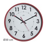 Horloge murale Abby Ø 30 cm - À quartz - rouge