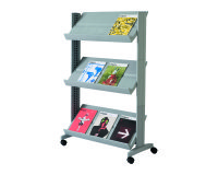 Universal mobile display low model for 9 documents in A3 silver Paperflow