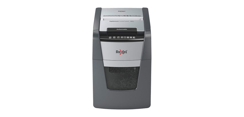 Destructora automática Rexel Optimum AutoFeed 90X capacidad 34 L P-4 corte partículas