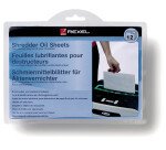 Hojas lubricantes para destructora Rexel - paquete de 12