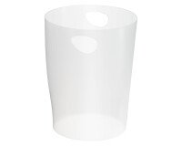 Corbeille à papier Ecobin Exacompta translucide givre