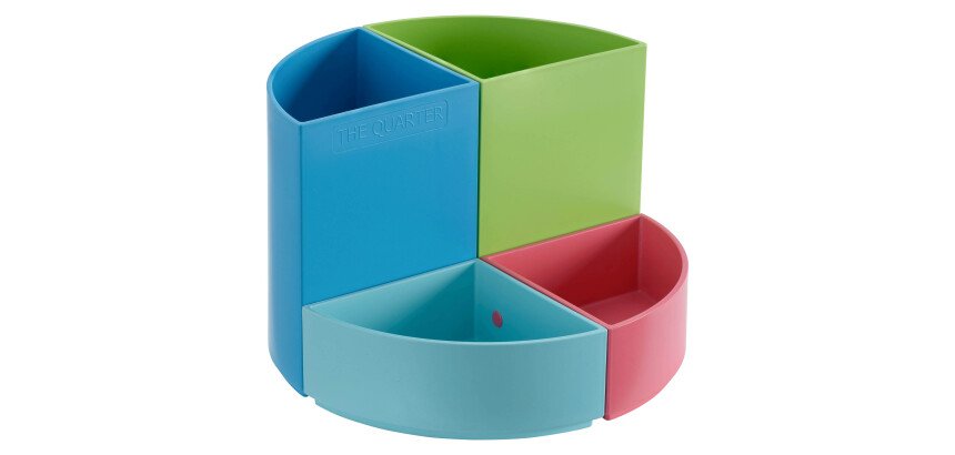 Pot à crayons plastique The Quarter EXACOMPTA 4 compartiments