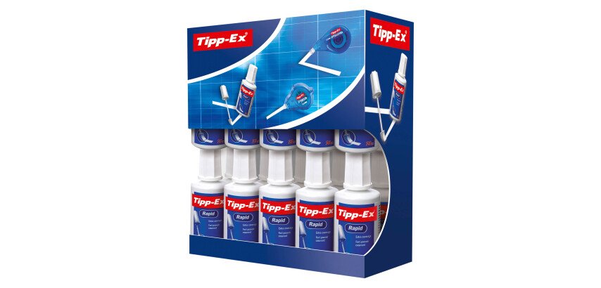 Pack 15 +5  liquid correctors white Tipp-Ex Rapid - bottle of 20 ml 