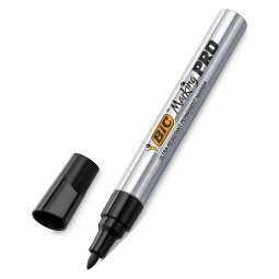 Permanente marker Bic Marking Pro zwart kegelpunt van 1,1 mm - metalen behuizing