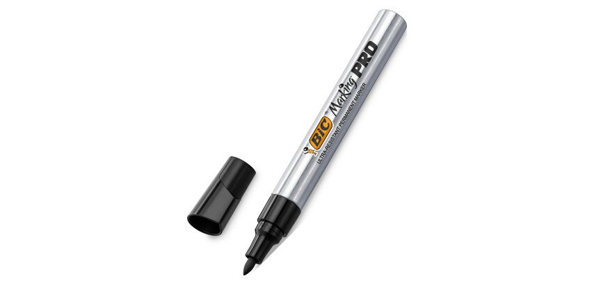 Permanent marker Bic Marking Pro cone tip of 1.1 mm - metal casing
