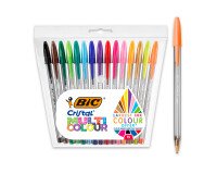Bolígrafo Bic Cristal Multicolour escritura gruesa - Paquete de 15 colores surtidos