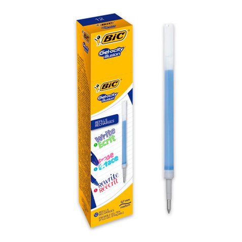 Recharge pour stylo effaçable Bic Gel-ocity Illusion pointe moyenne 0,7 mm