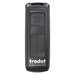 Tampon texte personnalisable Pocket Printy 9512 Trodat monochrome 4 lignes