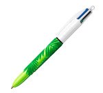 Stylo bille Bic Velours 4 couleurs pointe moyenne 1 mm