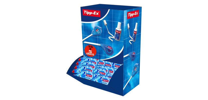 Pack von 15 Tipp-Ex Pocket Mouse Trockenkorrekturrollern mit einer Breite von 4,2 mm - Länge 10 m + 5 gratis