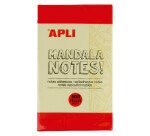 Notas adhesivas con mandala amarillo pastel Apli 125 x 75 mm