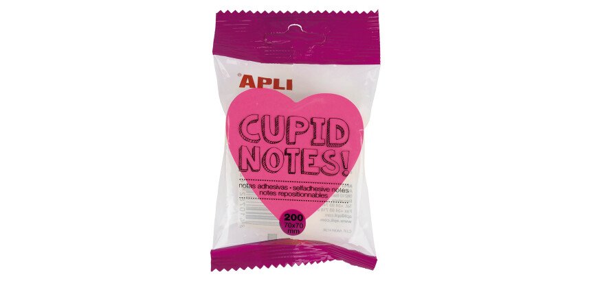 Notas adhesivas forma de corazón Apli 70 x 70 mm