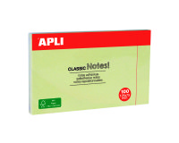 Notas adhesivas amarillas Apli - bloc de 100 hojas