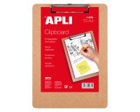 Portablocs de madera con pinza A4 Apli