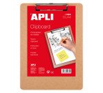 Portablocs de madera con pinza A4 Apli