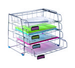 Corbeille à courrier à l'italienne chromée ALBA