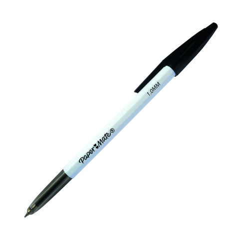 Ballpoint pen Papermate 045 with cap point 1 mm medium line - blister of 8 assorted colors