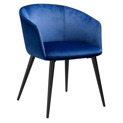 Silla de terciopelo Formio Azul