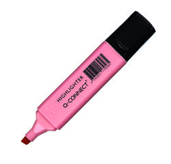 Subrayador Fluorescente Pastel Q-Connect color rosa