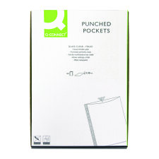 Fundas multitaladro de polipropileno extra liso 80 micras Folio Qconnect - Caja de 100