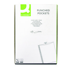 Fundas multitaladro de polipropileno extra liso 80 micras Folio Qconnect - Caja de 100