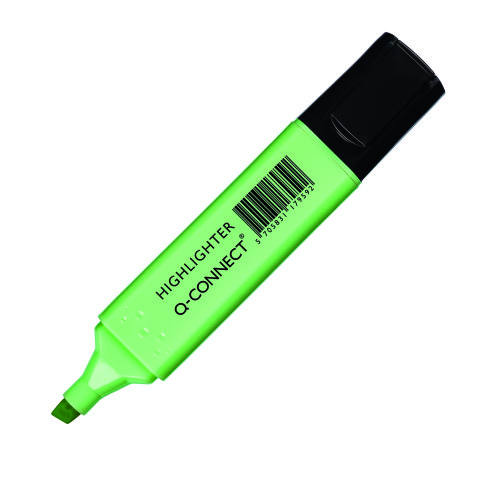 Subrayador Fluorescente Pastel Q-Connect color verde