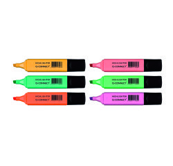 Subrayador Fluorescente Pastel Q-Connect- Estuche de 6