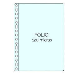 Fundas multitaladro de polipropileno extra liso Folio 120 micras Qconnect - Bolsa de 10
