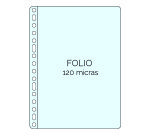 Fundas multitaladro de polipropileno extra liso Folio 120 micras Qconnect - Bolsa de 10