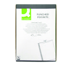 Fundas multitaladro de polipropileno rugoso Folio 50 micras Qconnect Caja de 100