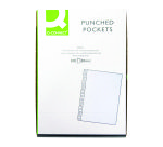 Fundas multitaladro de polipropileno rugoso Folio 80 micras Qconnect  Caja de 100